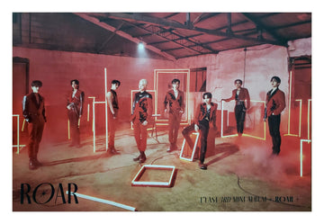 E'Last 3rd Mini Album Roar Official Poster - Photo Concept Red