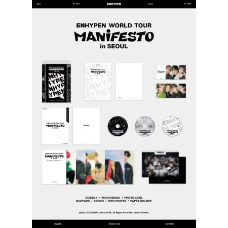 Enhypen World Tour [MANIFESTO] in Seoul DVD + POB