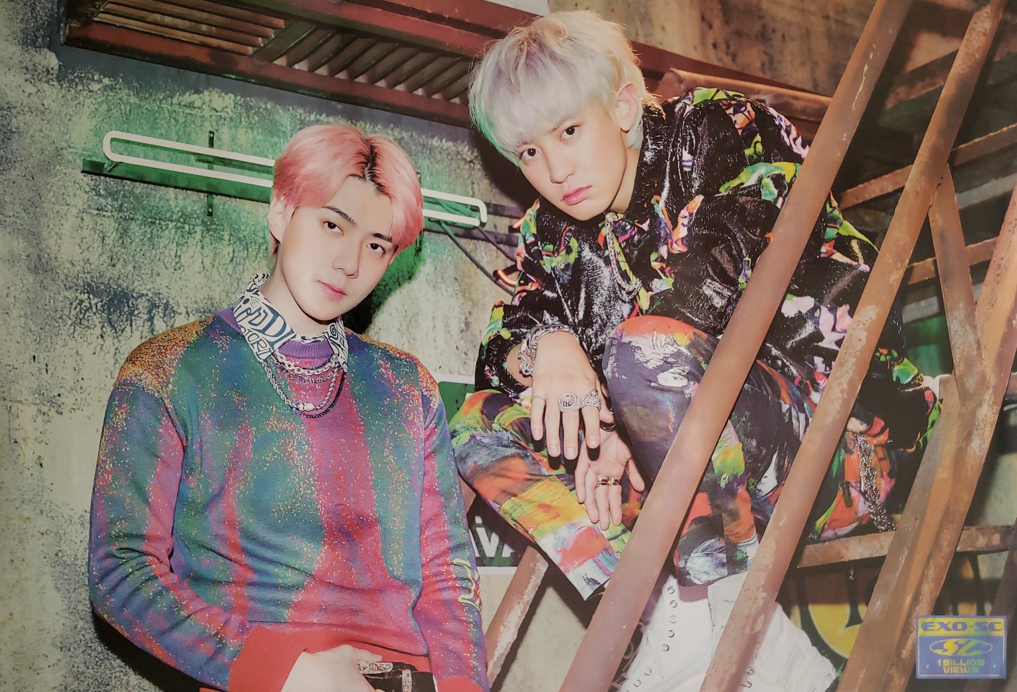 EXO-SC 1st Album 1 Billion Views Air-Kit Official Poster - Photo Concept Paradise