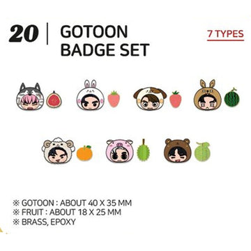 GOT7 2020 Summer Store Official Merchandise - GoToon Badge Set