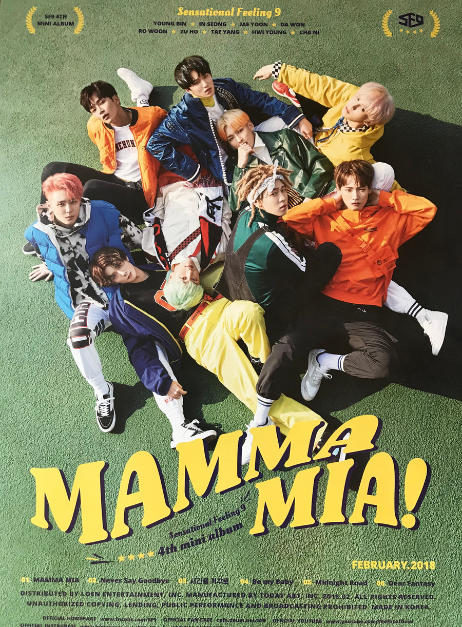 SF9 4th Mini Album  Mamma Mia Official Poster - Photo Concept 1