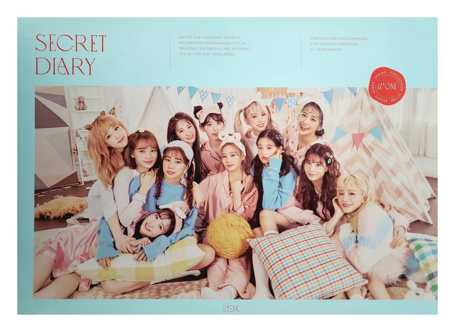 Iz*One Secret Diary Official Poster - Photo Concept Calendar