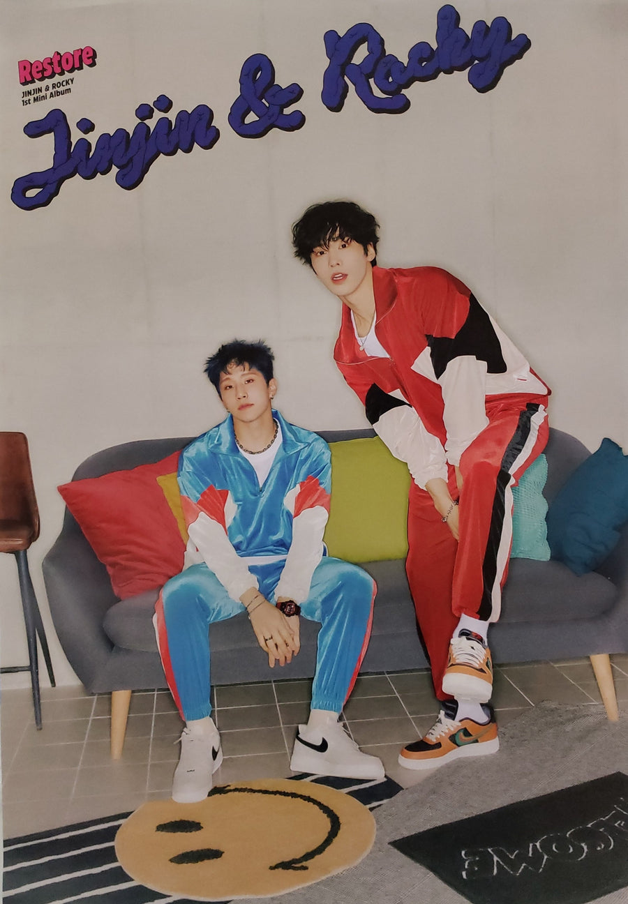 Astro JinJin & Rocky 1st Mini Album Restore Official Poster - Photo Concept  Staycation