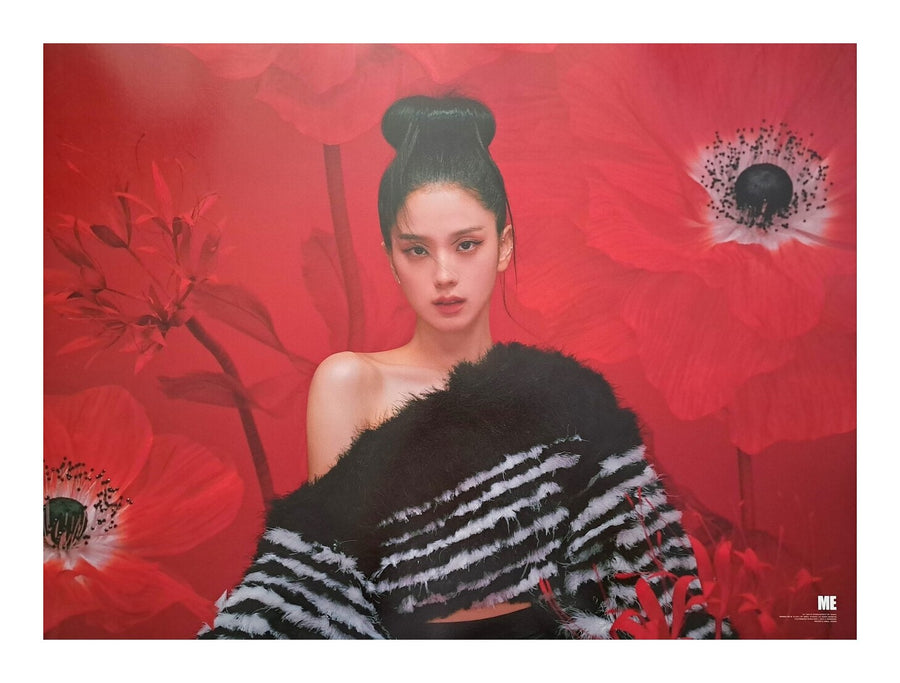 Jisoo 1st Single Album Me Official Poster - Photo Concept Red