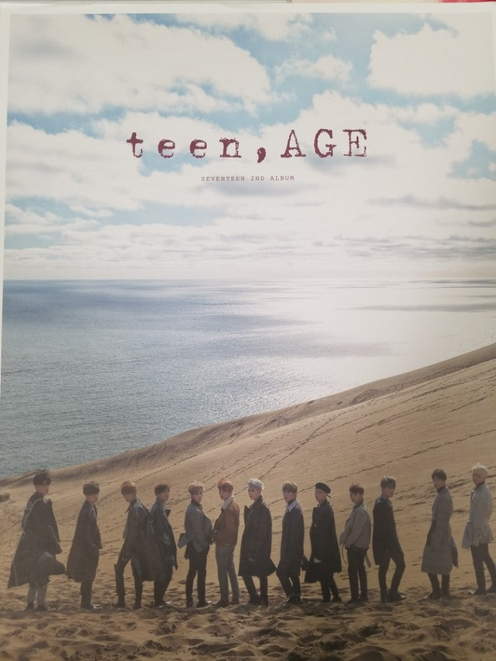 Seventeen 2nd Album Teenage Official Poster - Photo Concept Orange