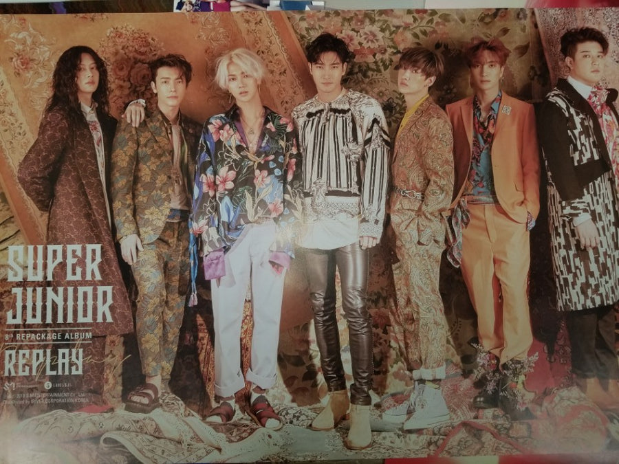 Super Junior 8th Album Repackage Replay Official Poster - Photo Concept 1