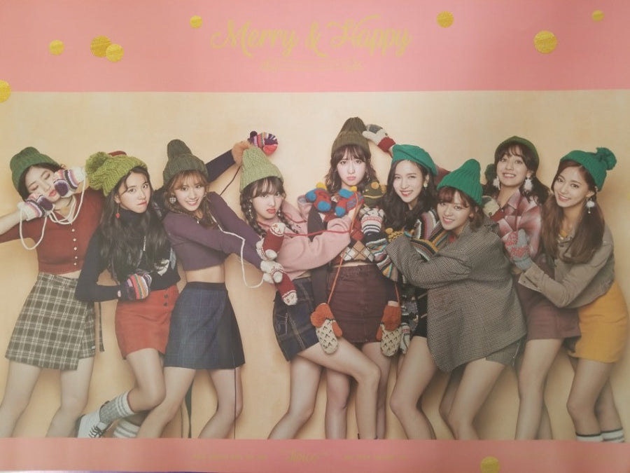 Twice 1st Album Repackage MERRY&HAPPY Official Poster - Photo Concept Happy
