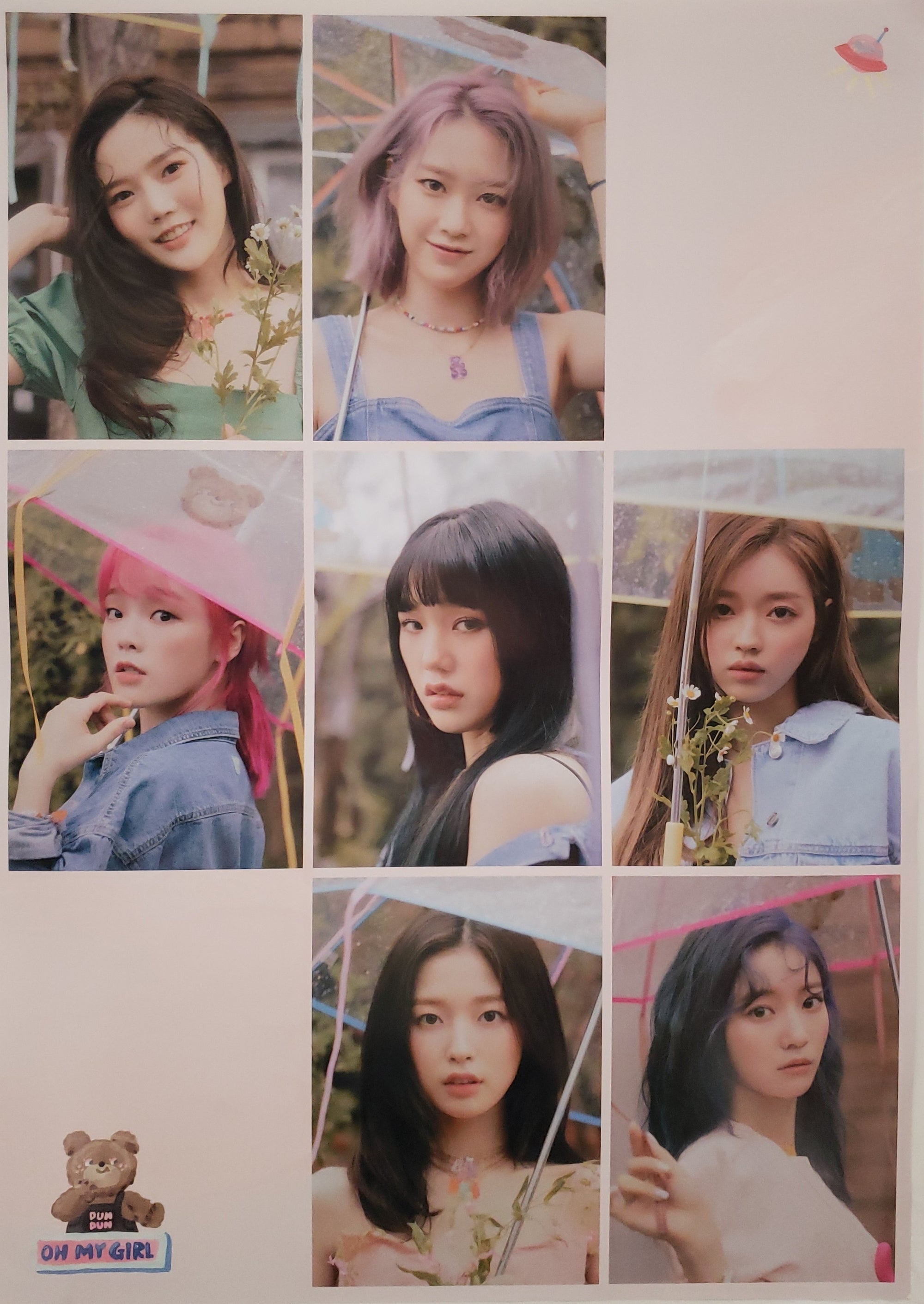 OH MY GIRL 8th Mini Album Dear OHMYGIRL Official Poster - Photo Concept DunDun Bear