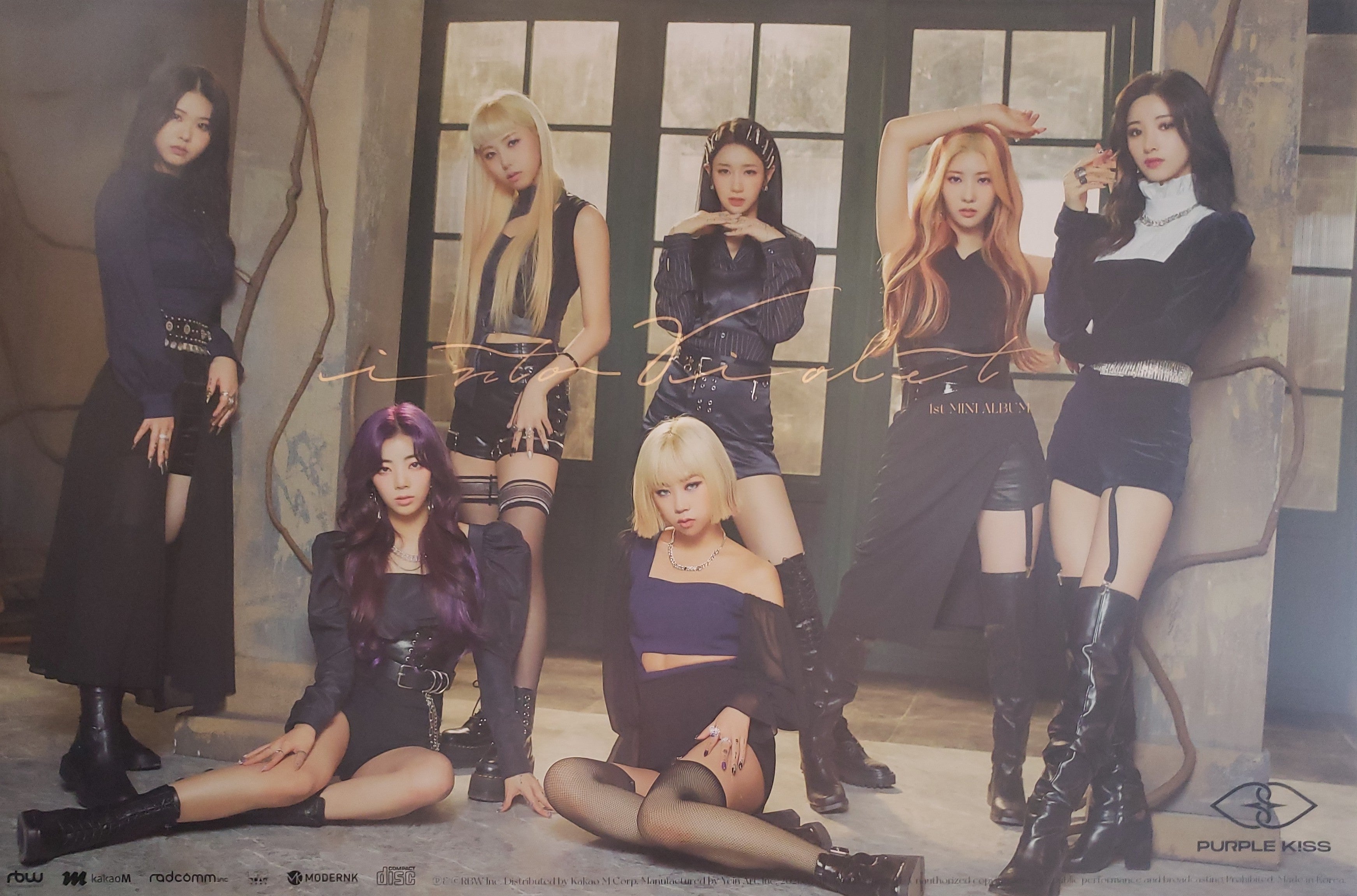 PURPLE KISS 1st Mini Album Into Violet Official Poster - Photo