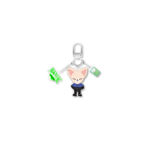 Stray Kids 2nd World Tour Maniac Official Merchandise - SKZOO Acrylic Keyring + 1 Official Photocard