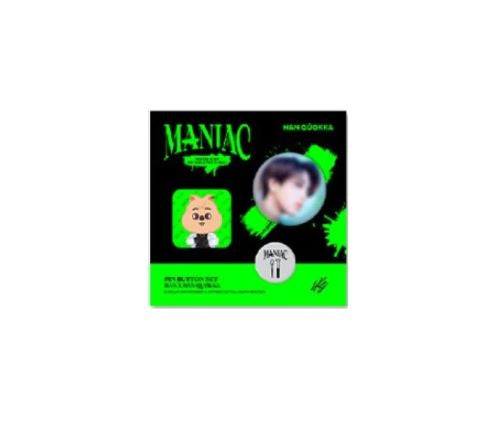 Stray Kids 2nd World Tour Maniac Official Merchandise - SKZOO Pin Button Set + 1 Official Photocard