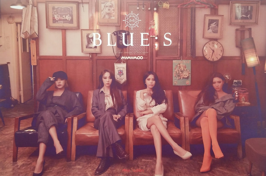 Mamamoo 8th Mini Album Blue;s Official Poster - Photo Concept 1