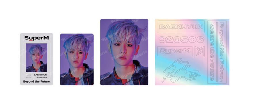 SuperM Beyond LIVE Goods - ID Card + Light Stick Deco Sticker Set