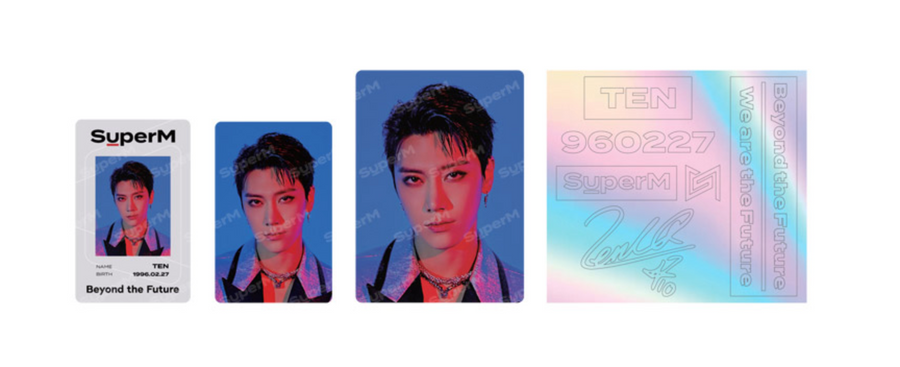 SuperM Beyond LIVE Goods - ID Card + Light Stick Deco Sticker Set