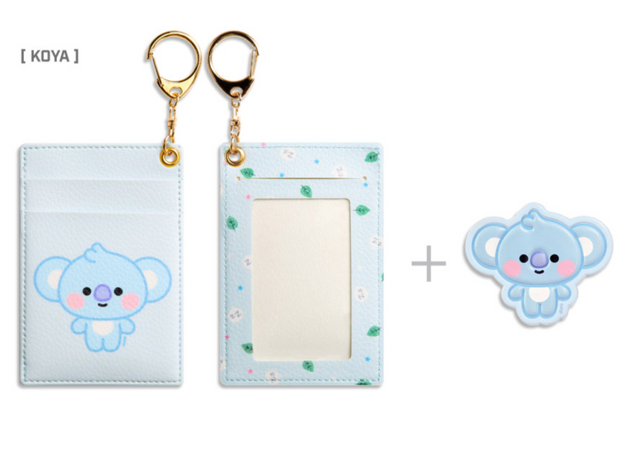 BT21 x Monopoly Official Merchandise - Baby Leather Patch Card Holder