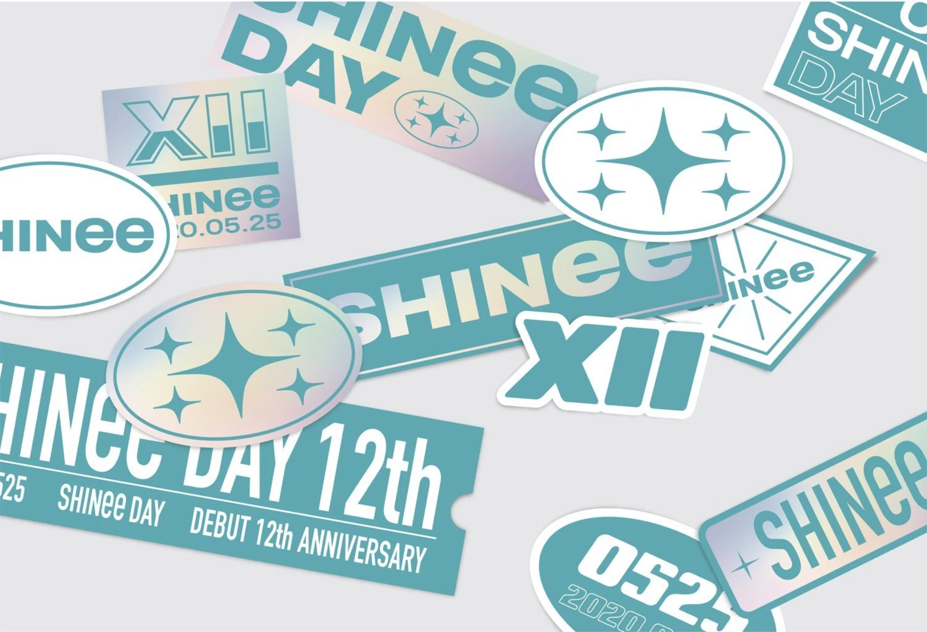 SHINee Debut 12th Anniversary Official Merchandise - Luggage Sticker Set