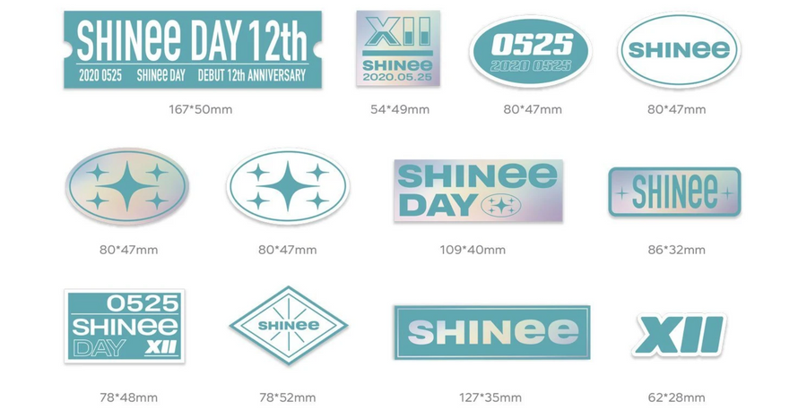 SHINee Debut 12th Anniversary Official Merchandise - Luggage Sticker Set