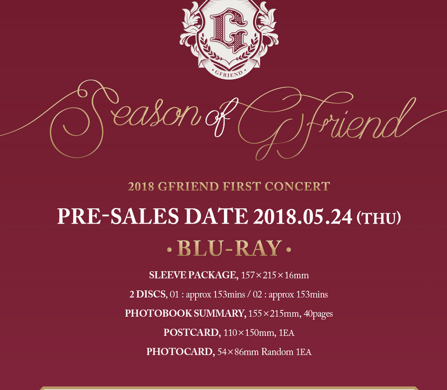 GFRIEND 2018 First Concert [SEASON OF GFRIEND] Blu-ray
