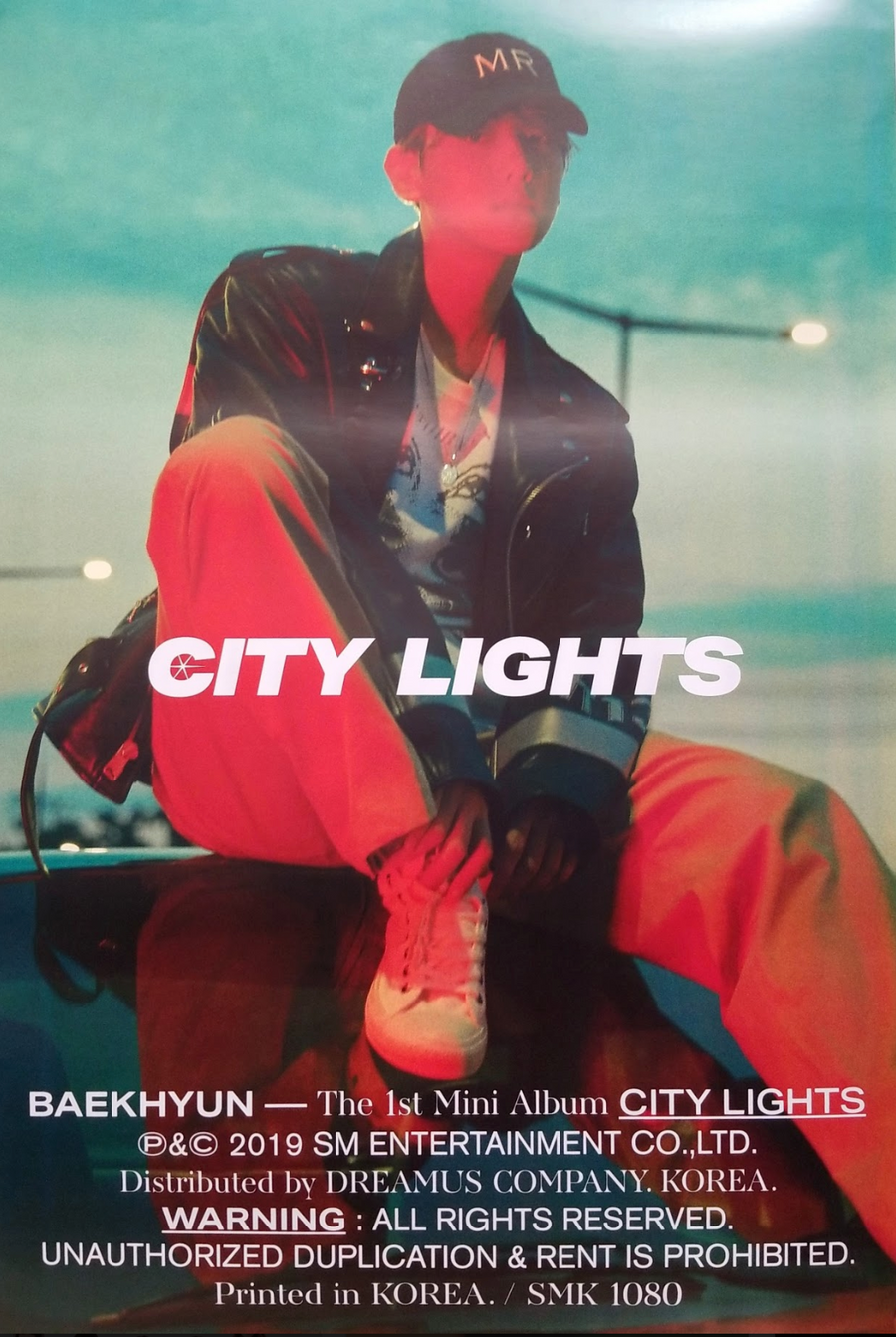 Baekhyun 1st Mini Album City Lights Official Poster - Photo Concept Night