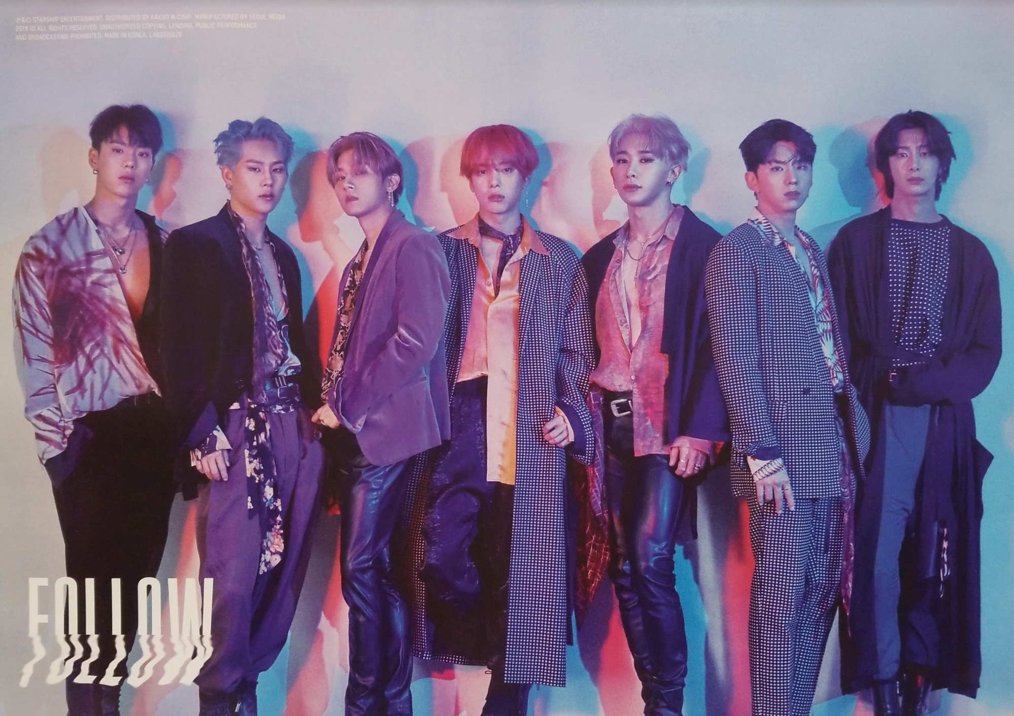 Monsta X 7th Mini Album Follow Find You Official Poster - Photo Concept 1