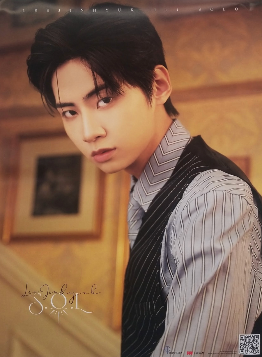 Lee Jin Hyuk 1st Solo Album S.O.L Official Poster - Photo Concept Gold
