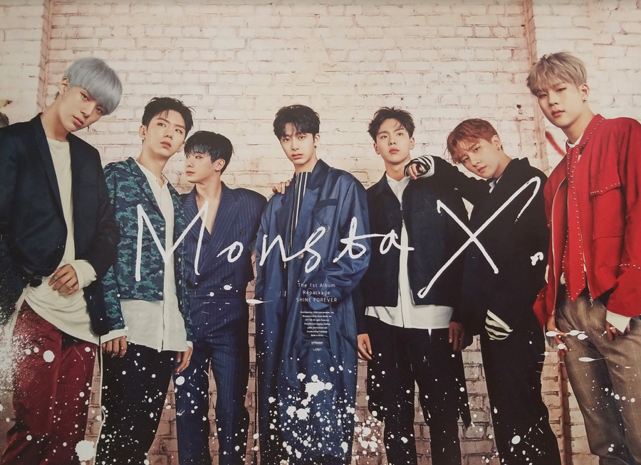Monsta X 1st Album Repackaged Shine Forever Official Poster - Photo Concept 1