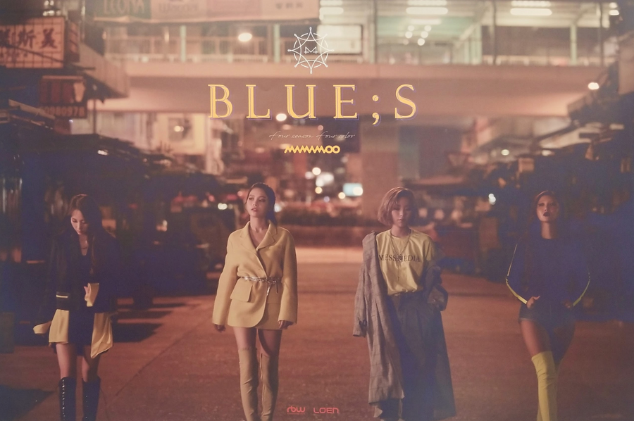 Mamamoo 8th Mini Album Blue;s Official Poster - Photo Concept 3