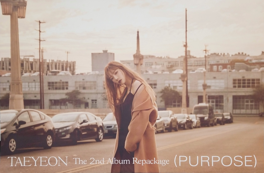 Taeyeon 2nd Repackage Album Purpose Official Poster - Photo Concept Purple