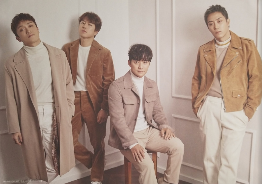 SECHSKIES 1ST MINI ALBUM - ALL FOR YOU Double Sided Official Poster - Photo Concept 1