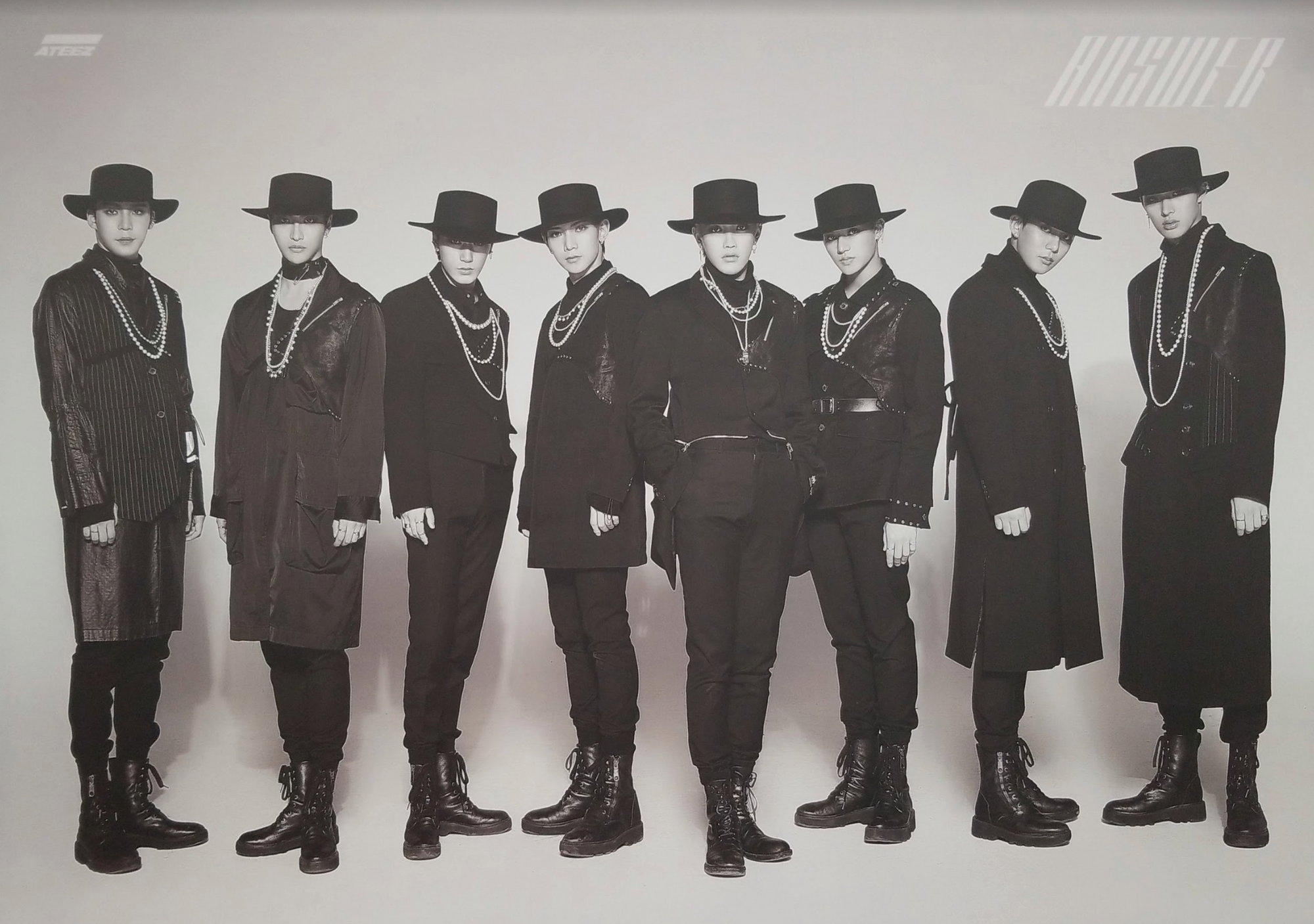 ATEEZ 4TH MINI ALBUM - TREASURE EPILOGUE : ACTION TO ANSWER Official Double Sided Poster - Photo Concept Z (Blue Version)