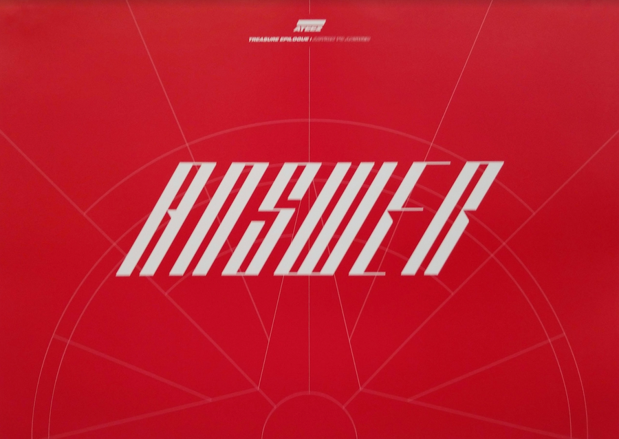 ATEEZ 4TH MINI ALBUM - TREASURE EPILOGUE : ACTION TO ANSWER Official Double Sided Poster - Photo Concept A (Red Version)