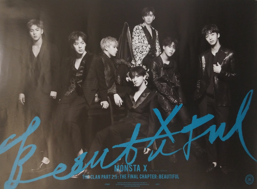 Monsta X 1st Album Beautiful Official Poster - Photo Concept 2
