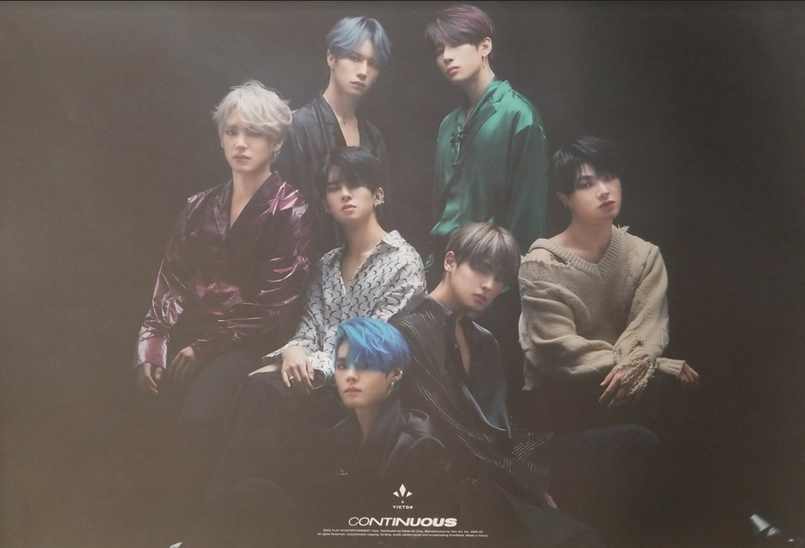 Victon 6th Mini Album Continuous Official Poster- Photo Concept Blue