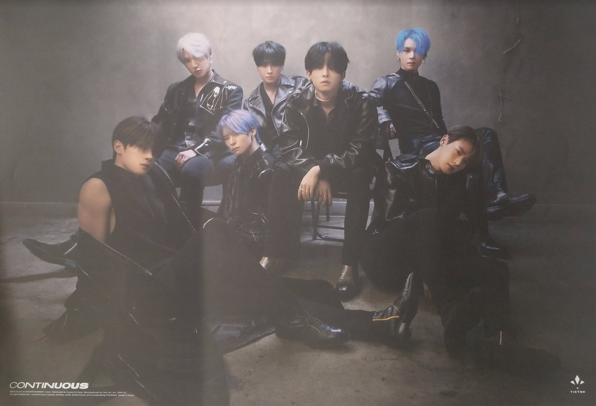 Victon 6th Mini Album Continuous Official Poster - Photo Concept Dark