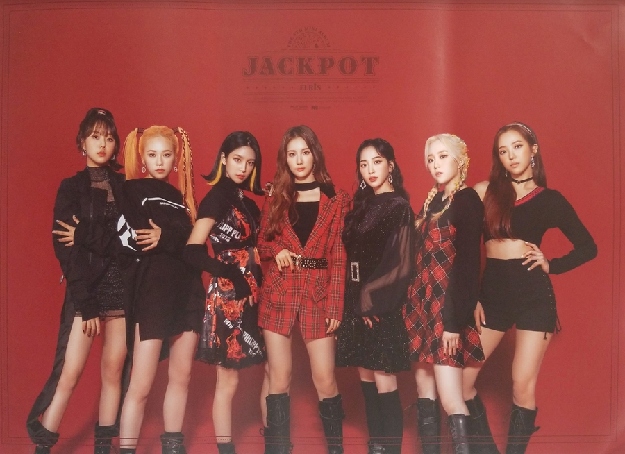 Elris 4th Mini Album Jackpot Official Poster - Photo Concept Red