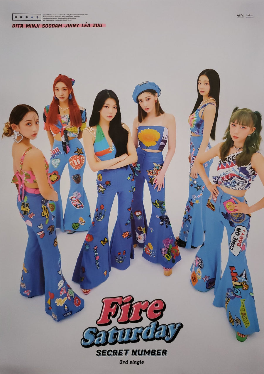 Secret Number 3rd Single Album Fire Saturday (Standard Edition) Official Poster - Photo Concept B
