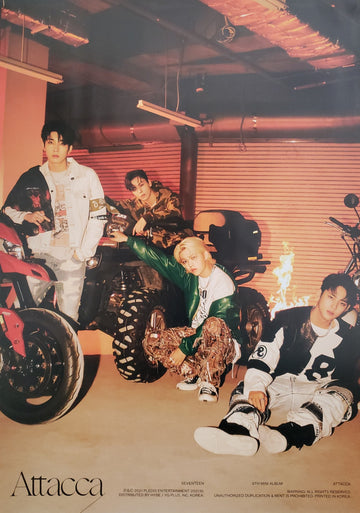 Seventeen 9th Mini Album Attacca Official Poster - Photo Concept Hip Hop Unit
