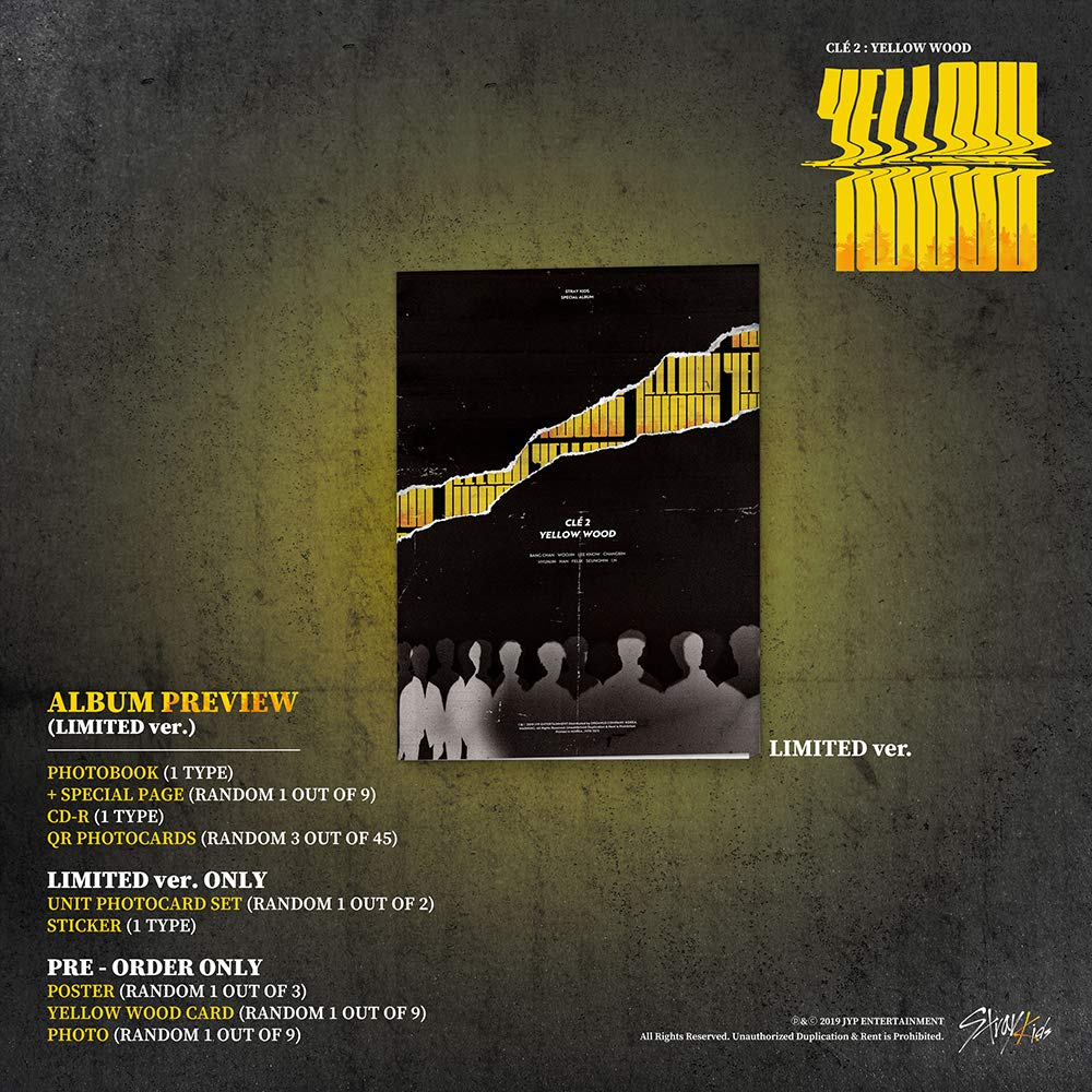 straykids yellow wood 限定盤 中表紙 チャンビン Stray Kids [Changbin] Cle 2: Yellow Wood Limited ver. Album 2019
