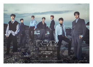 Trendz 1st Single Album Blue Set Chapter. Unknown Code Official Poster - Photo Concept 1