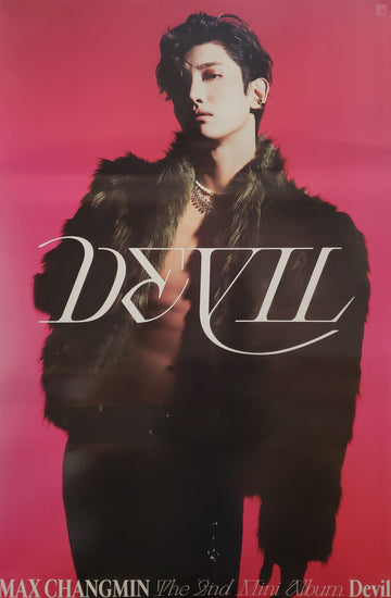 TVXQ Max 2nd Mini Album Devil Official Poster - Photo Concept Red