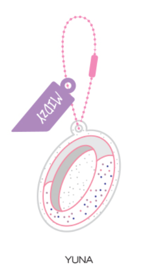 ITZY バンドリング キーホルダー ユナ セット Itzy Light Ring Pop Up Official Merchandise - Acrylic Key Ring