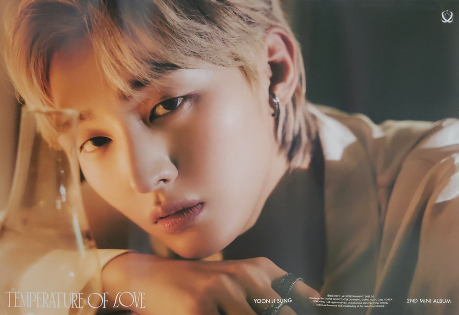 Yoon Ji Sung 2nd Mini Album Temperature of Love Official Poster - Photo Concept 21°F