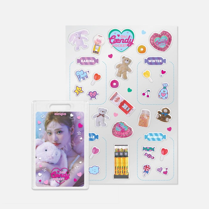 aespa Oh! Caendy Pocket Part.1 Official Merchandise - Photo Holder &amp; Sticker