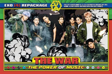 엑소 EXO The War: The Power of Music 4th Repackage Album Unfolded Poster Only