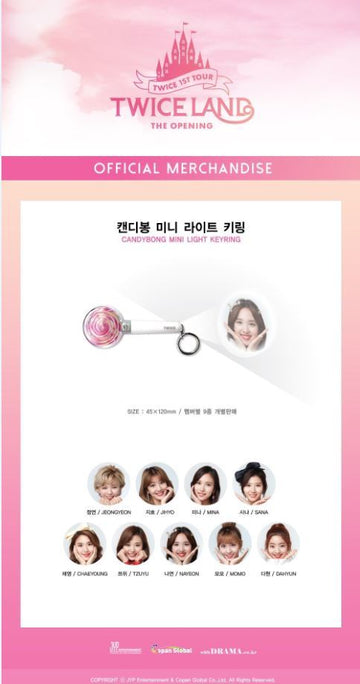   [PRE-ORDER] 트와이스TWICE 1ST TOUR 'TWICELAND -THE OPENING-' GOODS : CANDY BONG MINI LIGHT KEY RING