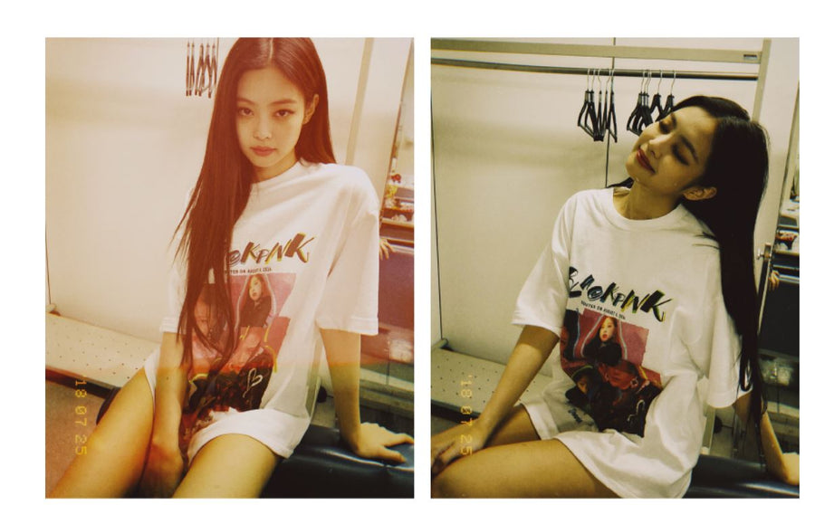 Blackpink YG Official Goods Square Up Blackpink T-Shirts Type 2 (White)