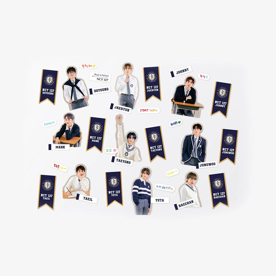 NCT 127 2021 Back To School Kit - Luggage Sticker + Photocard Set