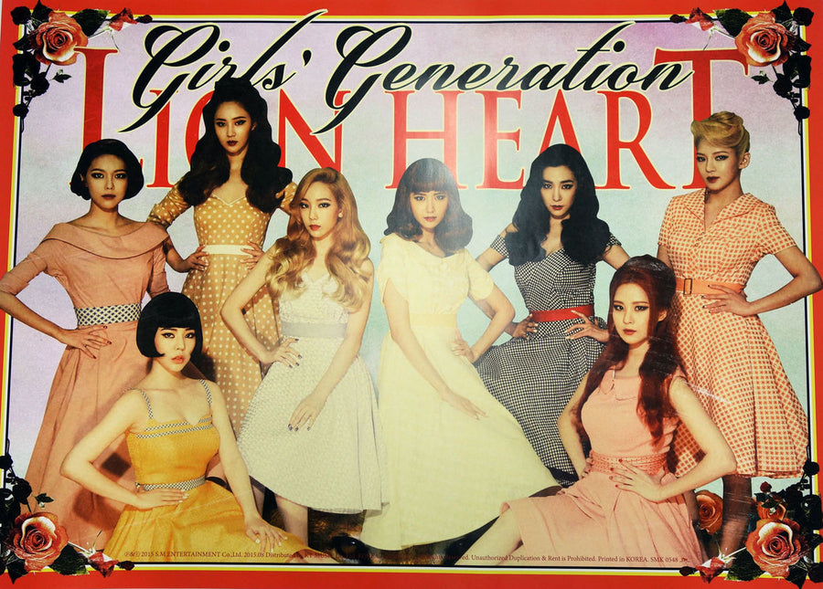 소녀시대 GIRLS' GENERATION SNSD LION HEART POSTER