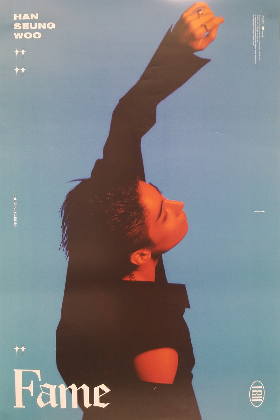 HAN SEUNG WOO 1st Mini Album Fame Official Poster - Photo Concept Woo