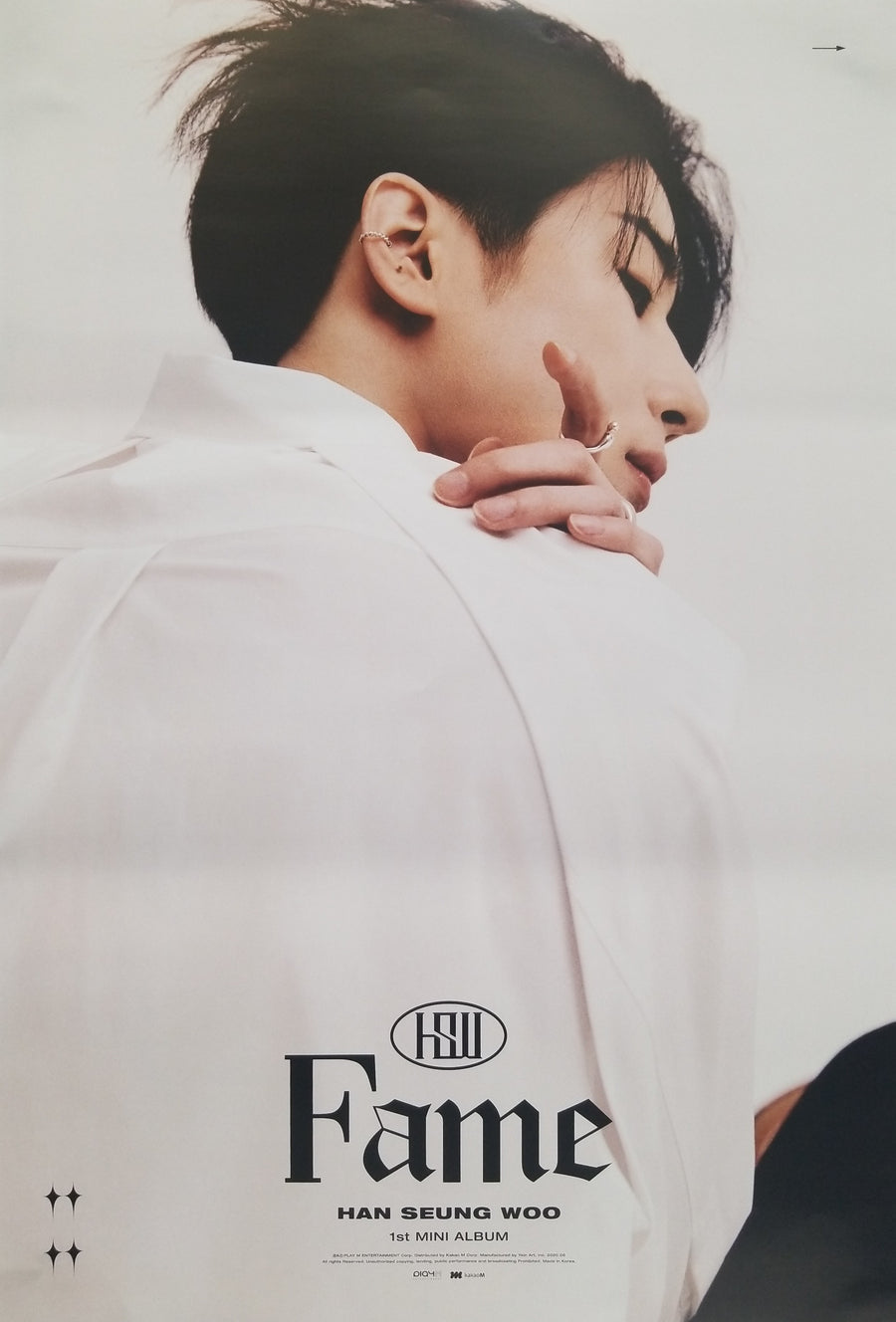HAN SEUNG WOO 1st Mini Album Fame Official Poster - Photo Concept Seung